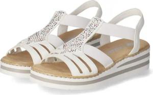 Rieker Rieker V0240-80 Damen Synthetik weiss Sandalette