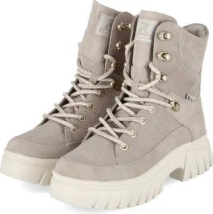 Rieker Rieker W1871-62 Damen Leder und Synthetik beige Schnürstiefel