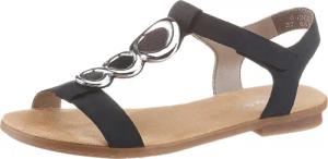 Rieker Riemchensandale, Sommerschuh, Sandalette, Blockabsatz, mit Klettverschluss-Riegel