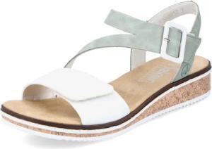 Rieker Riemchensandale Sommerschuh, Sandalette, Keilabsatz, mit asymmetrischem Riemchen