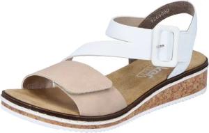 Rieker Riemchensandale Sommerschuh, Sandalette, Keilabsatz, mit asymmetrischem Riemchen