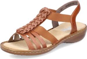 Rieker Riemchensandale, Sommerschuh, Sandalette, Keilabsatz, mit Stretchbänder