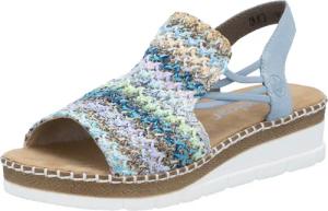 Rieker Sandale Sommerschuh, Sandalette, Keilabsatz, in modischer Optik