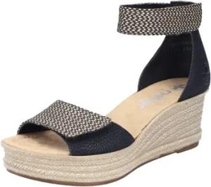 Rieker  Sandalen Sandaletten Sandalette Keilsohle Bast Klett 68793-00