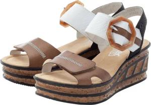 Rieker Sandalette, Sommerschuh, Sandale, Keilabsatz, im modischen Look