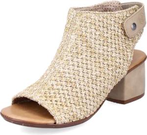 Rieker Sandalette, Sommerschuh, Sandalette, Blockabsatz, in modischer Flecht-Optik