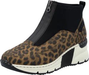 Rieker Schlupfboots Stiefelette, High Top Sneaker mit Reißverschluss auf der Vorderseite