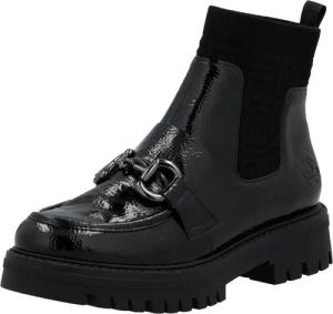 Rieker Schlupfboots Stiefelette, Plateauboots, Profilsohle, Blockabsatz, zum Schlupfen