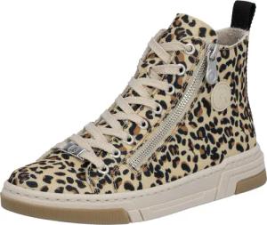 Rieker Schnürboots High Top Sneaker, trendy Stiefelette mit seitlichem Reißverschluss