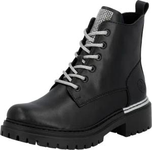 Rieker Schnürboots Schnürstiefelette, Profilsohle, mit praktischem Innenreißverschluss