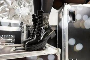 Rieker Schnürboots, Stiefelette, Blockabsatz, mit Textileinsatz am Schaft