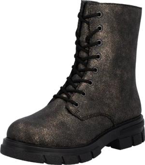 Rieker Schnürboots, Stiefelette, Blockabsatz, mit zusätzlichem Innenreißverschluss