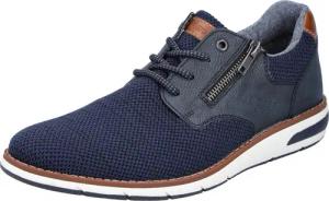 Rieker Schnürschuh mit seitlichem Reißverschluss, Freizeitschuh, Halbschuh, Schnürschuh