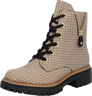 Rieker Schnürstiefelette Schnürboots, Herbstboots, Profilsohle, Blockabsatz, im Pepita-Look