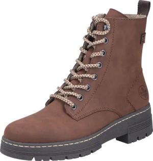 Rieker Schnürstiefelette Schnürboots, Plateauboots, Profilsohle, mit Innenreißverschluss