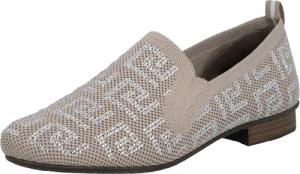 Rieker Slipper Halbschuh, Schlupfschuh, Blockabsatz, Loafer mit Glitzersteinchen