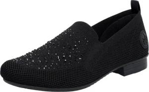 Rieker Slipper Loafer, Business Schuh mit Strass-Steinchen verziert