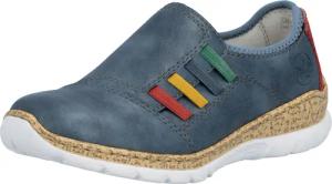 Rieker Slipper Slip-on Sneaker, Schlupfschuh, Halbschuh mit bunten Stretcheinsätzen