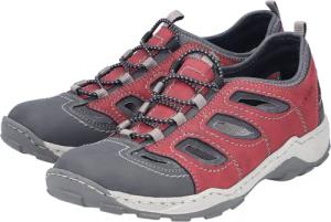 Rieker Slipper Trekking Schuh, Sandale, Sommerschuh mit praktischem Gummizug