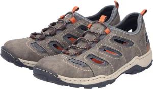 Rieker Slipper Trekking Schuh, Sandale, Sommerschuh mit praktischem Gummizug