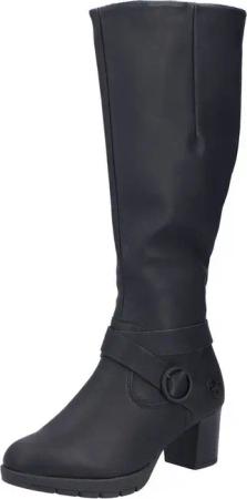Rieker Stiefel Langschaftstiefel, Blockabsatz,mit Reißverschluss hinten-schmale Form
