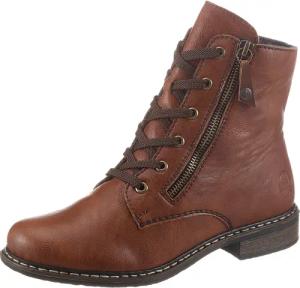 Rieker Stiefelette Schnürstiefelette, Schnürboots mit Reißverschluss an der Außenseite