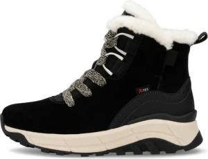 Rieker W0073-00 (Schnürstiefel mit Innenfutter, Rauleder) schwarz Damen Winterstiefel