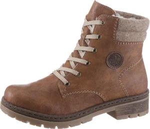 Rieker Winterboots, Winterstiefelette, Blockabsatz, in trendiger Used-Optik