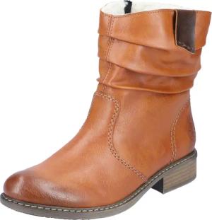 Rieker Winterboots, Winterstiefelette, Blockabsatz, Warmfutter, geraffter slouchy Schaft