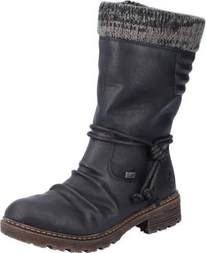 Rieker Winterstiefel, Winterboots, Blockabsatz, TEX-Membran, mit gestricktem Schaftrand