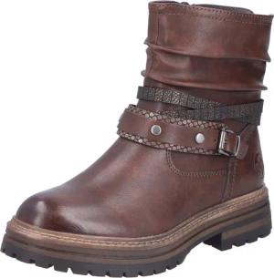 Rieker Winterstiefelette Boots, Blockabsatz, mit Zierriemchen am slouchy Schaft