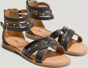 Riemchen-Sandalen mit Schmucksteinen
