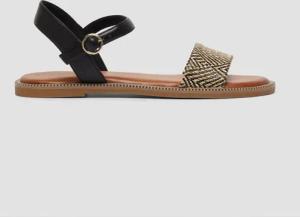 Riemchensandalen mit Glitzer-Details