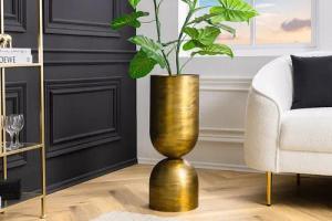 riess-ambiente Dekovase SANDGLASS L 55cm messing · Blumenvase aus Eisen (beidseitig nutzbar) (Einzelartikel, 1 St), für Trockenblumen · Accessoire · handmade · Wohnzimmer · Modern Design