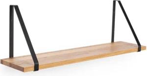 Rikmani Wandregal RAY Schweberegal Eiche schwarz, Holzregal, Wandboard, Bücherregal