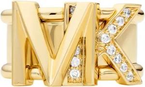 Ring für Damen aus vergoldetem Messing mit Zirkonia