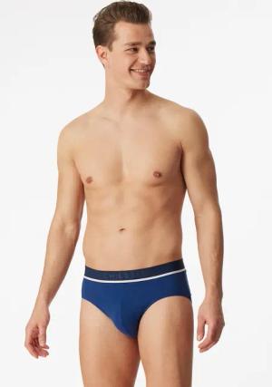 Rio-Slips 3er-Pack Organic Cotton Webgummibund blau/schwarz - 95/5 4