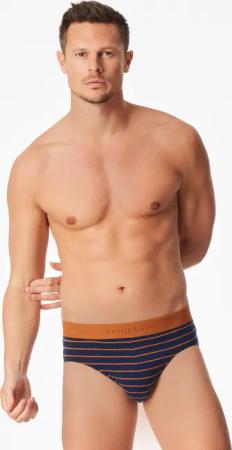 Rio-Slips 3er-Pack uni/gestreift dunkelblau - 95/5 5