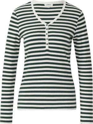 Ripp-Langarmshirt mit Knopfleiste im Slim Fit