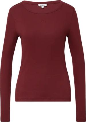 Ripp-Langarmshirt mit Stickerei