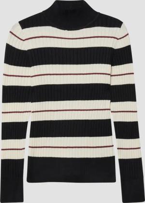 Ripppullover im Slim Fit mit Stehkragen