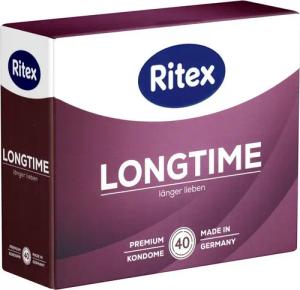 Ritex Kondome Longtime - Länger Lieben Packung mit, 40 St., Kondome mit Doppelring für ein lang anhaltendes Liebesspiel