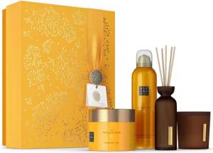 Rituals Pflege-Geschenkset Luxus-Pflegeset Limited Edition Mehr Geschenkset L 2025, 4-tlg., 4-teiliges Pflegeset mit Duschschaum, Body Cream, Kerze & Duftstäbchen