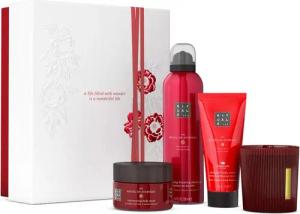 Rituals Pflege-Geschenkset Rituals Ayurveda Geschenkset M – 4-teilig mit Pflege & Kerze, 4-tlg., Ayurveda Set mit indischer Rose & Mandelöl – Balance für Körper