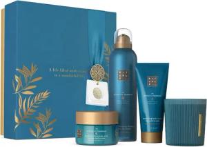 Rituals Pflege-Geschenkset Von Hammam 4 tlg: Creme 100 ml,Peeling 125 g,Gel 200 ml,Kerze 140 g
