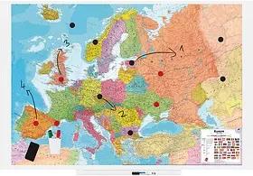 rocada Whiteboard Skin MAP Europa 150,0 x 100,0 cm bunt Stahl