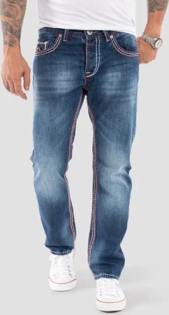 Rock Creek Jeans Comfort Fit dicke Nähte Loose Fit