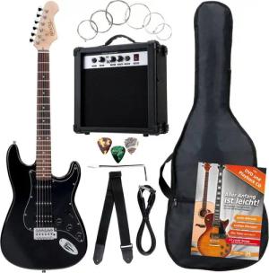 Rocktile E-Gitarre Banger's Power Pack elektrische Gitarre Komplettset, Banger's Set, inkl. Verstärker, Tasche, Kabel, Gurt, Schule, inkl. Verstärker, Tasche, Kabel, Gurt, Schule
