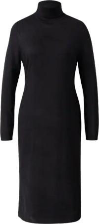 Rollkragen-Feinstrickkleid im Slim Fit aus Viskosemix