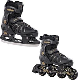 Rollschuhe Eishockeyschlittschuhe Verstellbare 2in1 Expert Schwarz/Gold
